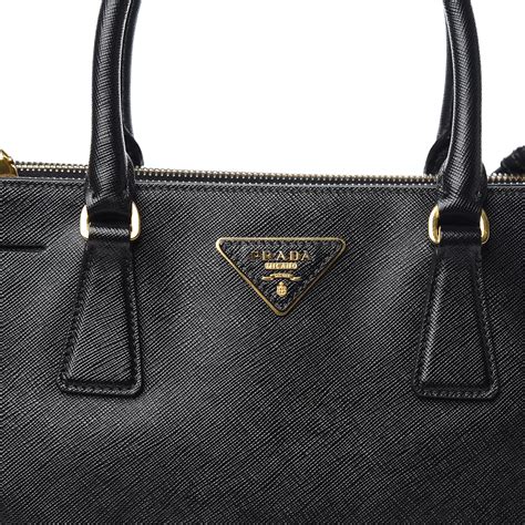 prada saffiano bp625c|PRADA Saffiano Small Galleria Double Zip Tote Black .